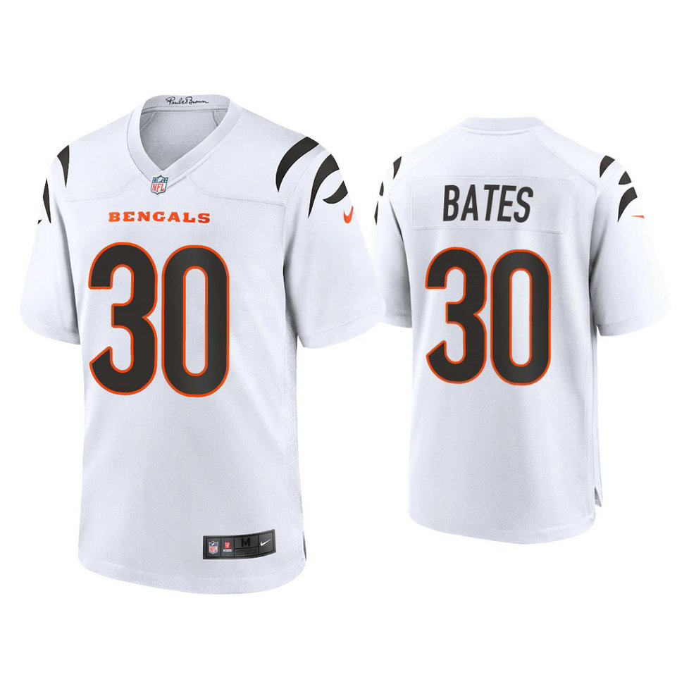 2021 Cincinnati Bengals #30 Jessie Bates III White Game Jersey 2021 Cincinnati Bengals #30 Jessie Bates III White Game Jersey