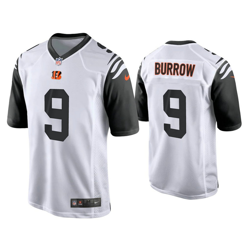 2021 Cincinnati Bengals #9 Joe Burrow White Game Jersey