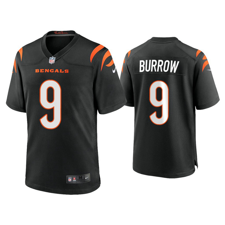 2021 Cincinnati Bengals #9 Joe Burrow Black Game Jersey