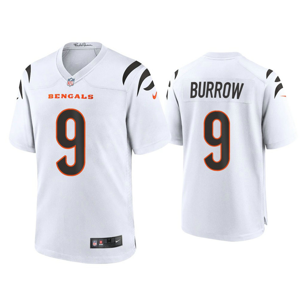 2021 Cincinnati Bengals #9 Joe Burrow White Game Jersey