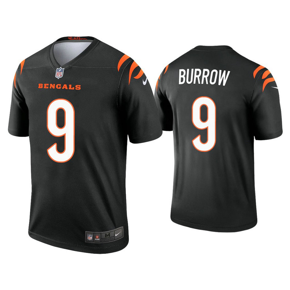 2021 Cincinnati Bengals #9 Joe Burrow Black Jersey