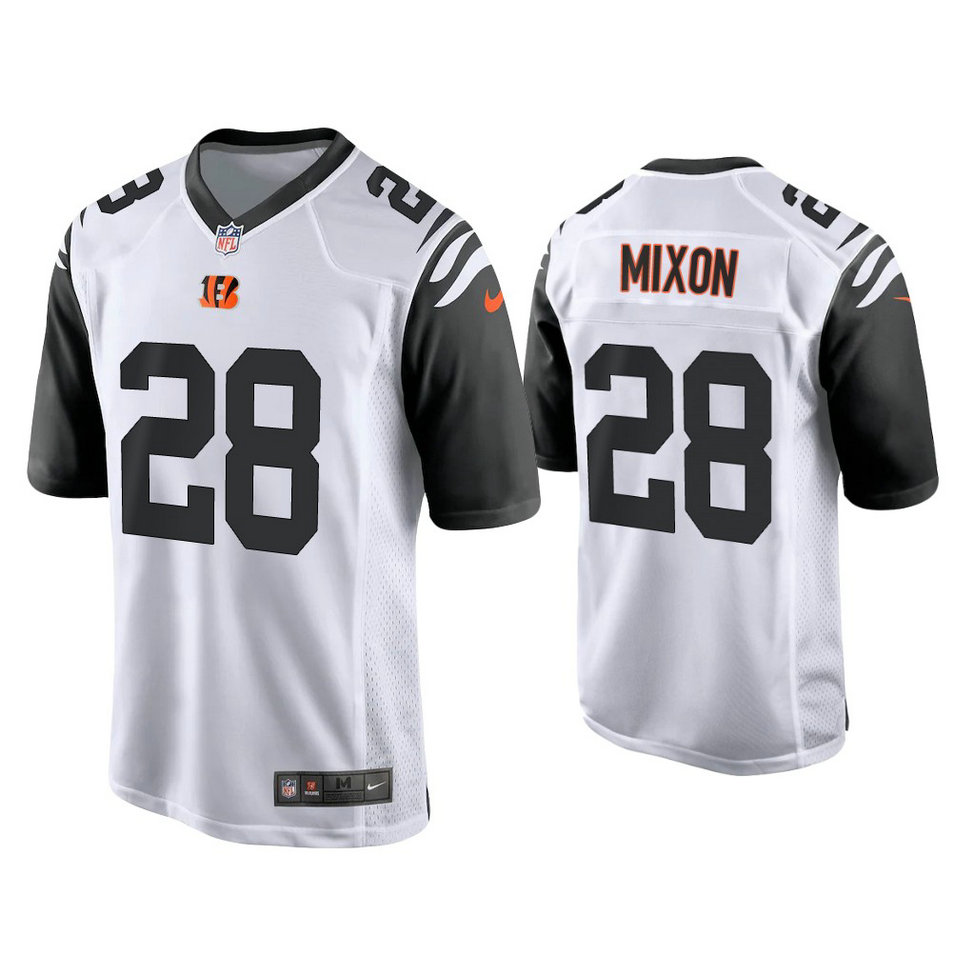 2021 Cincinnati Bengals #28 Joe Mixon White Game Jersey