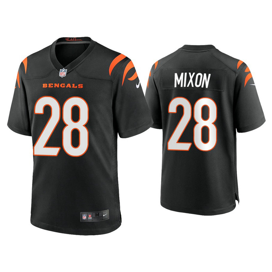2021 Cincinnati Bengals #28 Joe Mixon Black Game Jersey