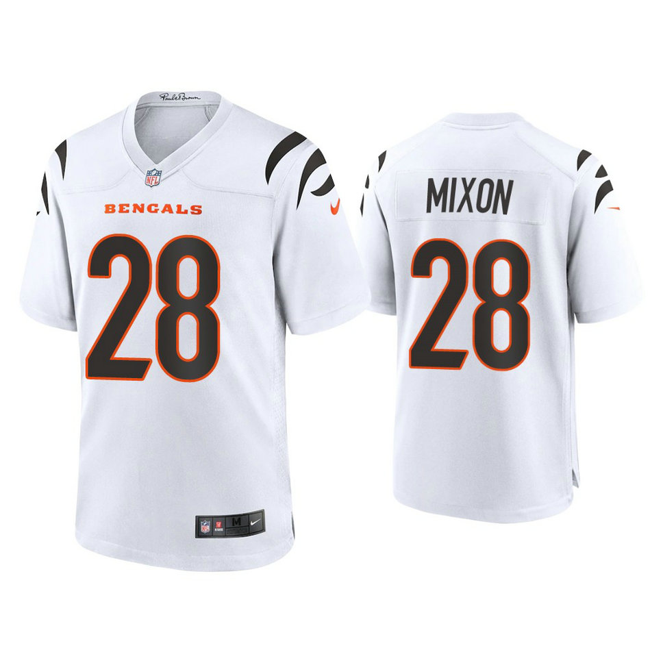 2021 Cincinnati Bengals #28 Joe Mixon White Game Jersey