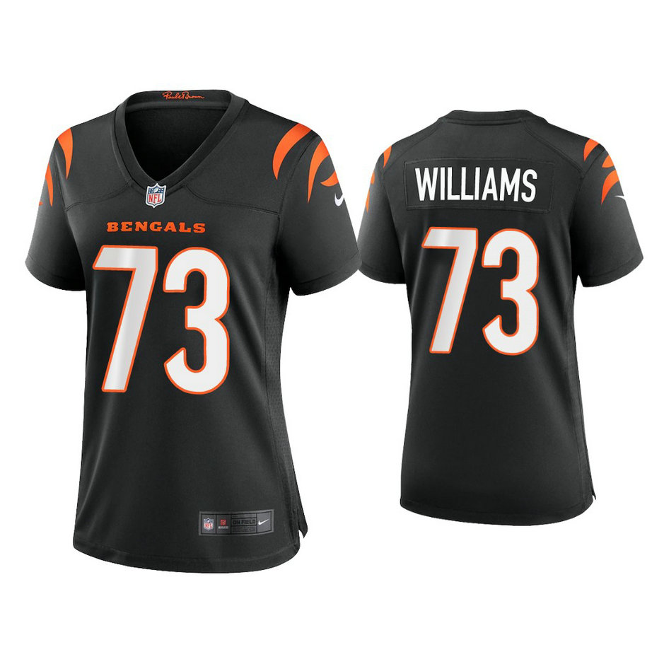 Women's 2021 Cincinnati Bengals #73 Jonah Williams Black Game Jersey