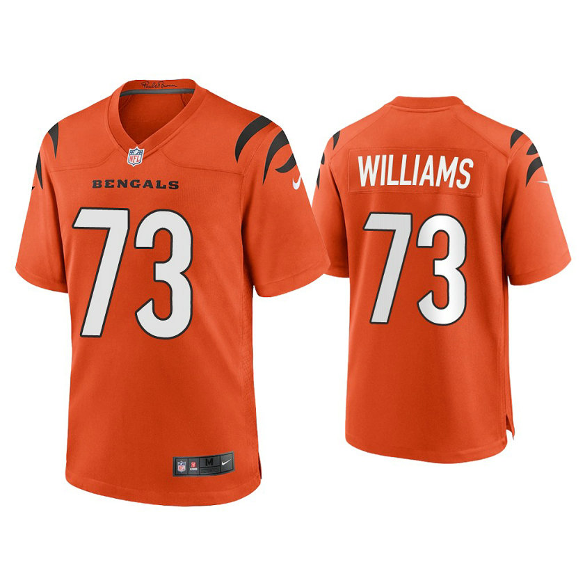 2021 Cincinnati Bengals #73 Jonah Williams Orange Game Jersey