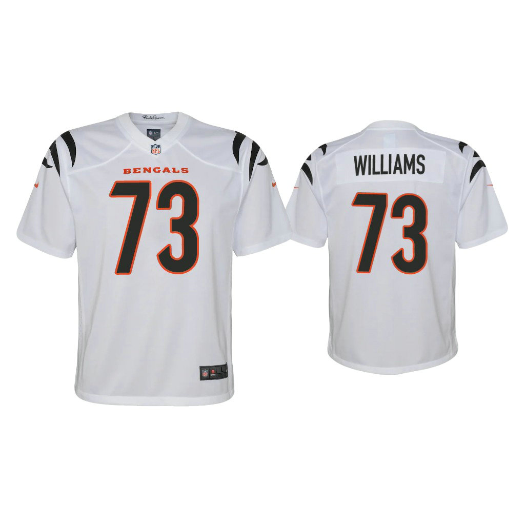 Youth 2021 Cincinnati Bengals #73 Jonah Williams White Game Jersey
