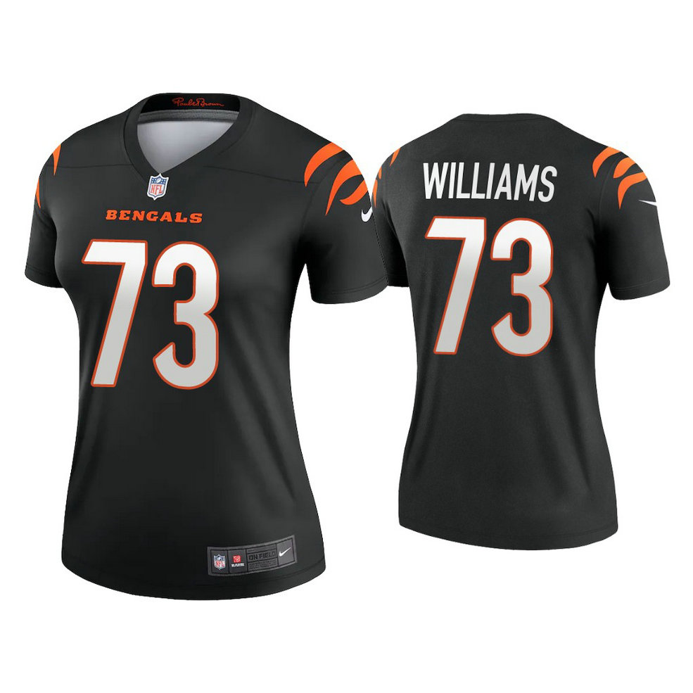 Women's 2021 Cincinnati Bengals #73 Jonah Williams Black Jersey