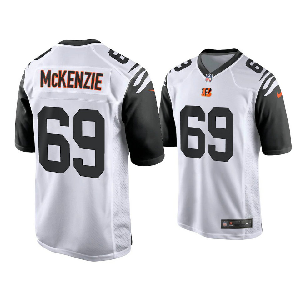2021 Cincinnati Bengals #69 Kahlil McKenzie White Game Jersey 2021 Cincinnati Bengals #69 Kahlil McKenzie White Game Jersey
