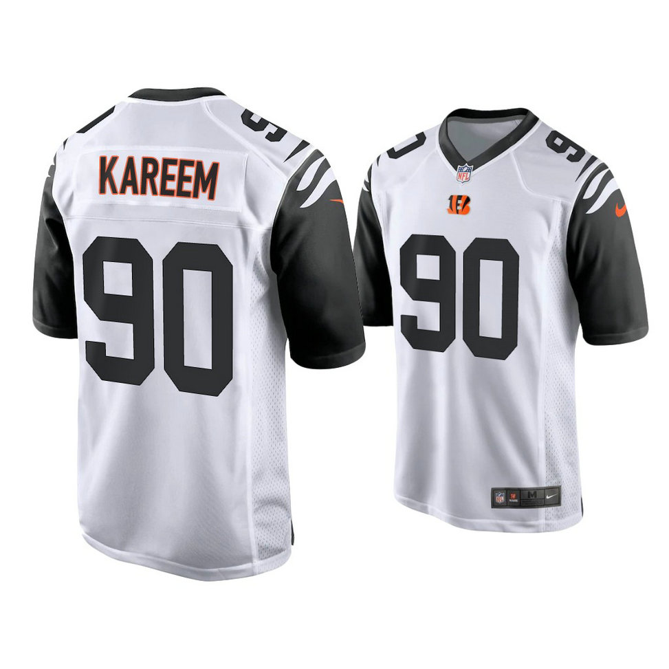 2021 Cincinnati Bengals #90 Khalid Kareem White Game Jersey