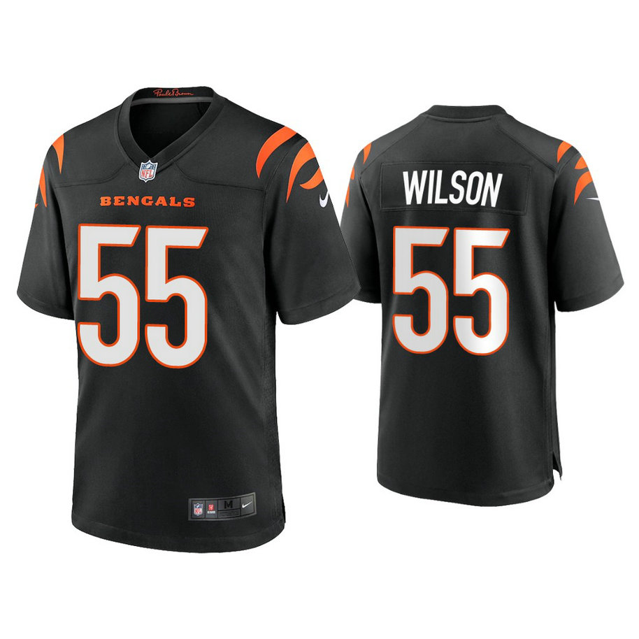 2021 Cincinnati Bengals #55 Logan Wilson Black Game Jersey