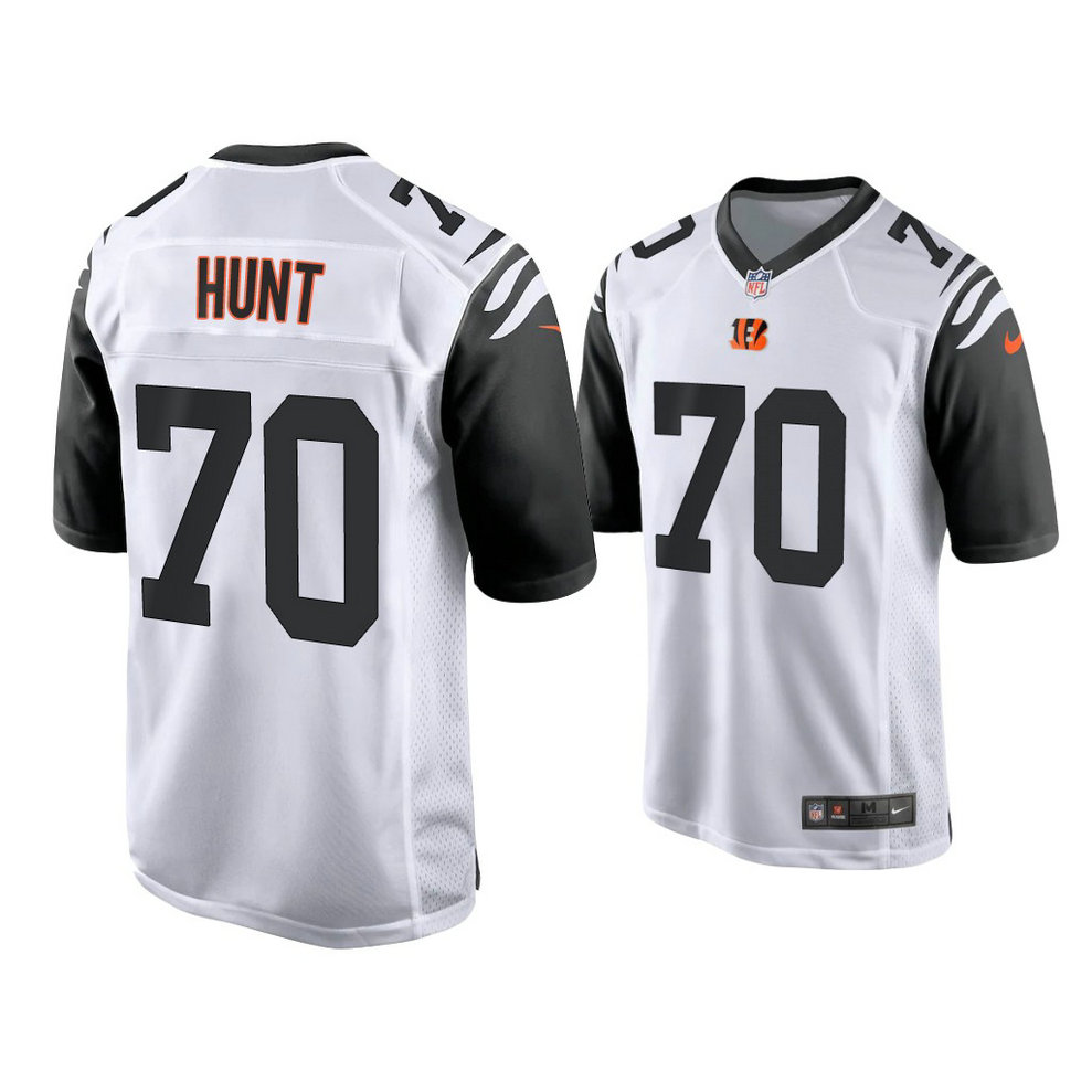 2021 Cincinnati Bengals #70 Margus Hunt White Game Jersey 2021 Cincinnati Bengals #70 Margus Hunt White Game Jersey