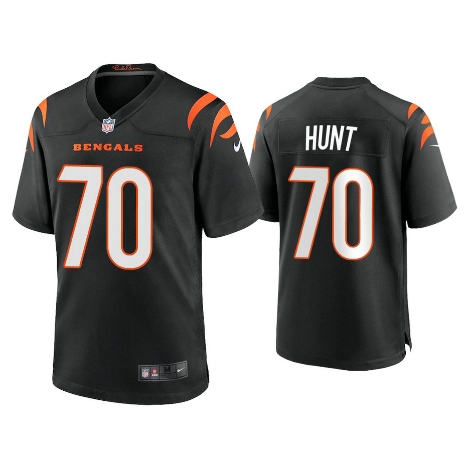 2021 Cincinnati Bengals #70 Margus Hunt Black Game Jersey 2021 Cincinnati Bengals #70 Margus Hunt Black Game Jersey