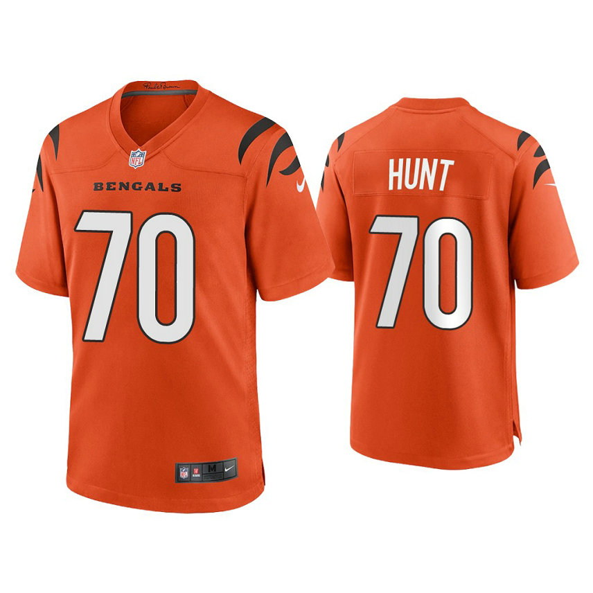 2021 Cincinnati Bengals #70 Margus Hunt Orange Game Jersey 2021 Cincinnati Bengals #70 Margus Hunt Orange Game Jersey