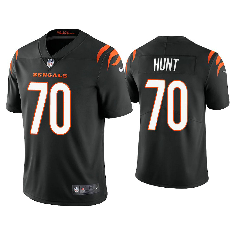 2021 Cincinnati Bengals #70 Margus Hunt Black Vapor Limited Jersey 2021 Cincinnati Bengals #70 Margus Hunt Black Vapor Limited Jersey
