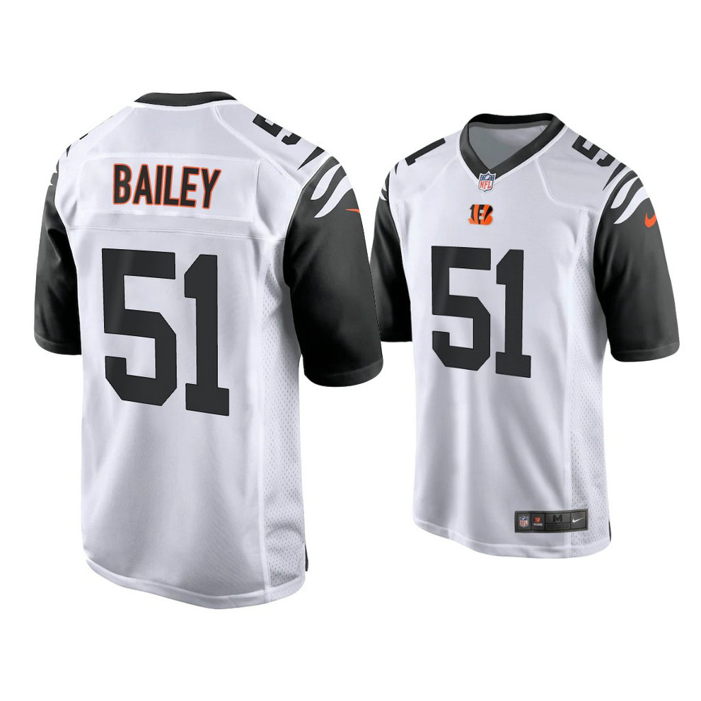 2021 Cincinnati Bengals #51 Markus Bailey White Game Jersey