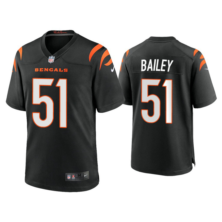 2021 Cincinnati Bengals #51 Markus Bailey Black Game Jersey