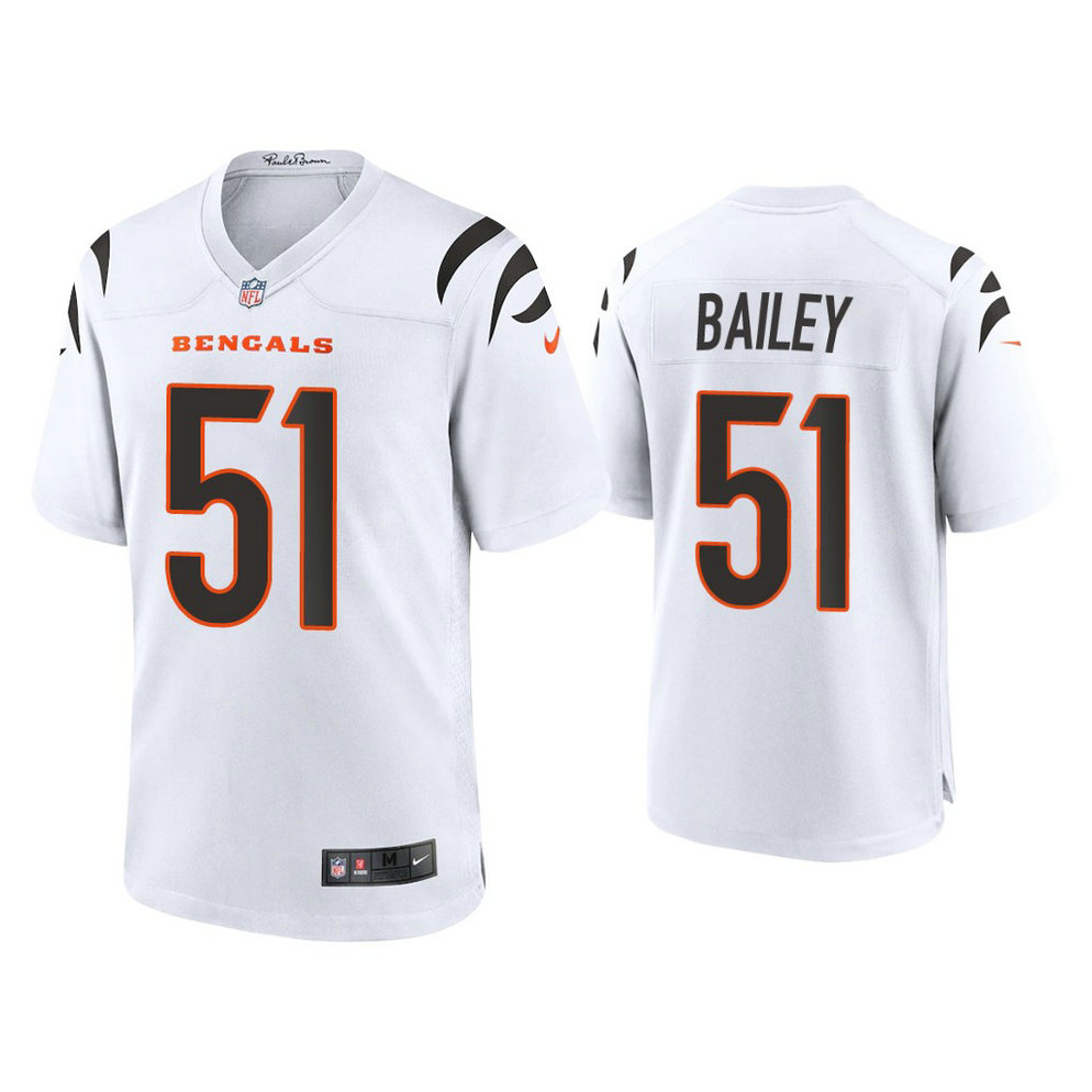 2021 Cincinnati Bengals #51 Markus Bailey White Game Jersey
