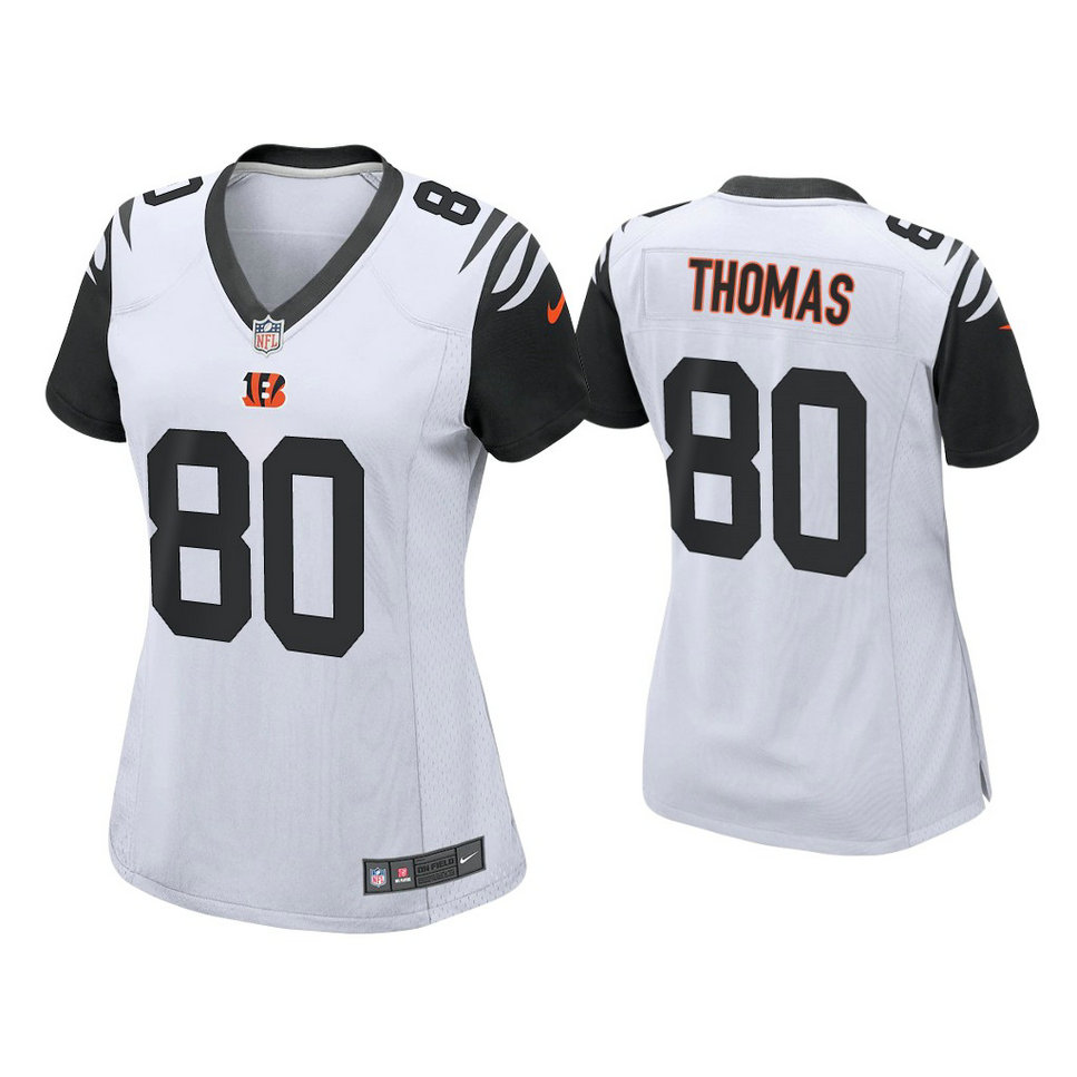 Women's 2021 Cincinnati Bengals #80 Mike Thomas Black Alternate Game Jersey