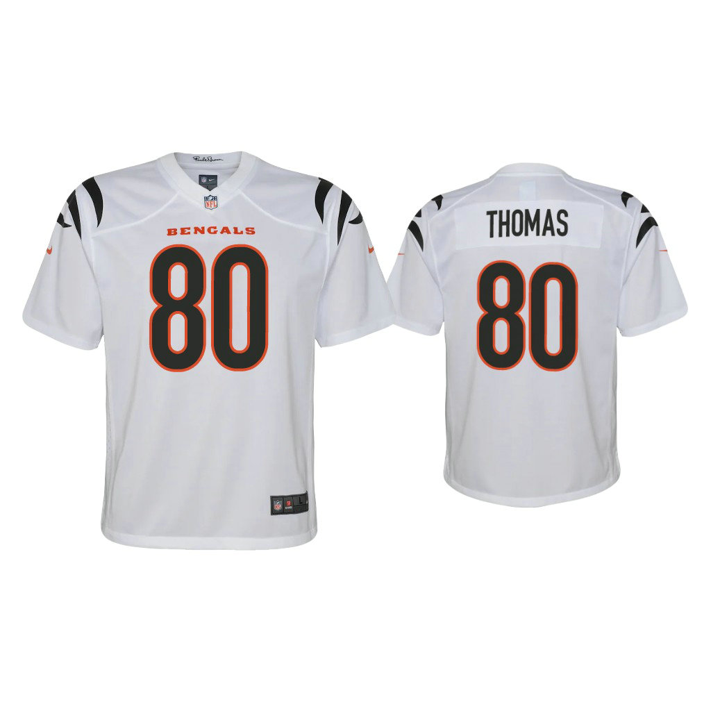Youth 2021 Cincinnati Bengals #80 Mike Thomas White Game Jersey