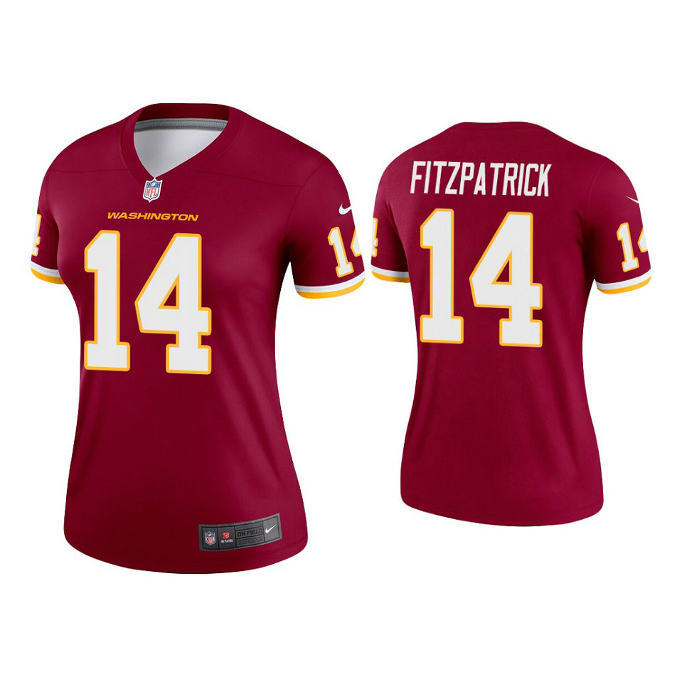 Women's 2021 Washington Football Team #14 Ryan Fitzpatrick Burgundy Jersey Women's 2021 Washington Football Team #14 Ryan Fitzpatrick Burgundy Jersey