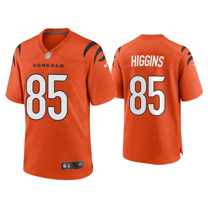 2021 Cincinnati Bengals #85 Tee Higgins Orange Game Jersey