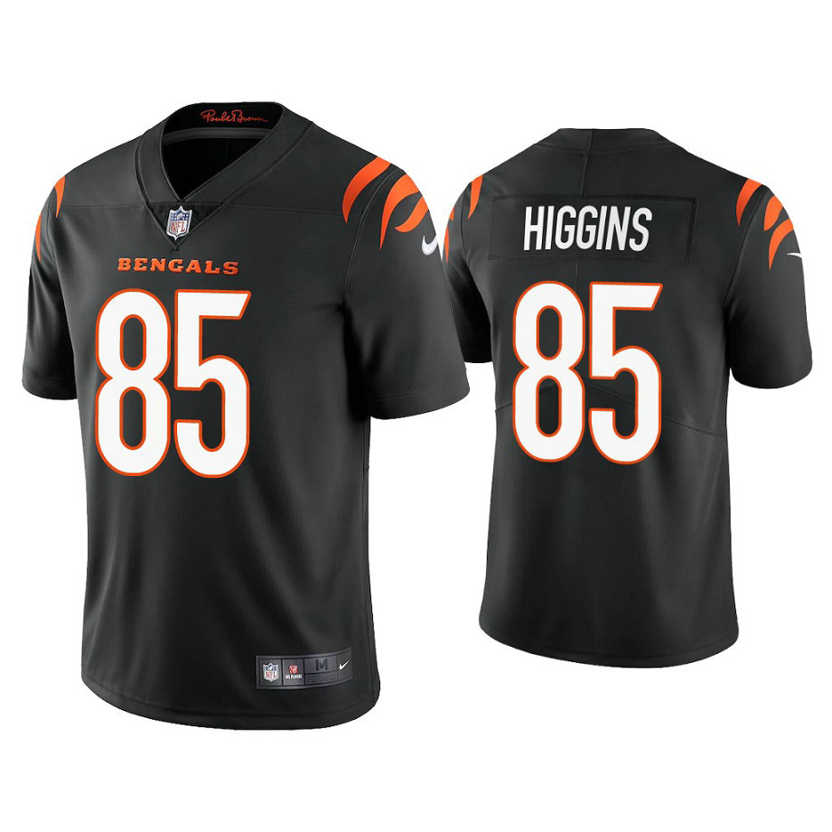 2021 Cincinnati Bengals #85 Tee Higgins Black Vapor Limited Jersey