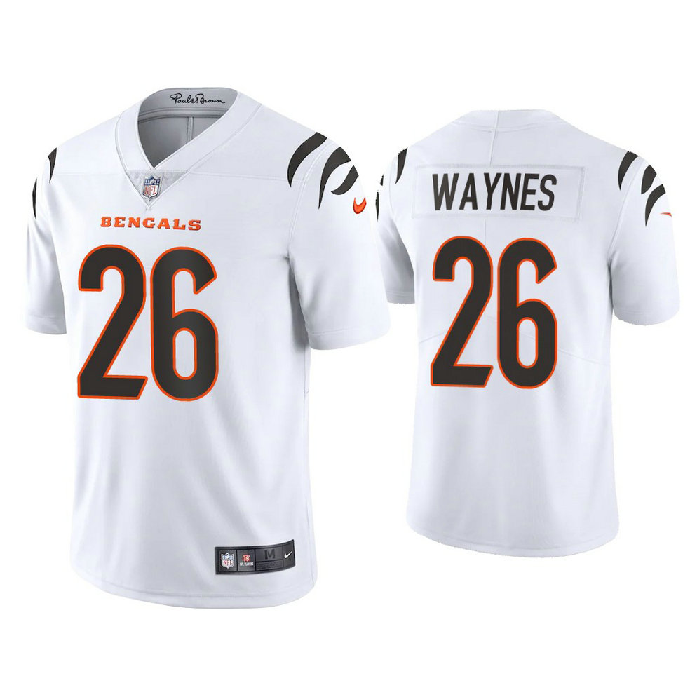 2021 Cincinnati Bengals #26 Trae Waynes White Vapor Limited Jersey