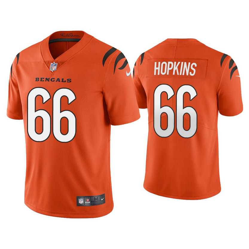 2021 Cincinnati Bengals #66 Trey Hopkins Orange Vapor Limited Jersey