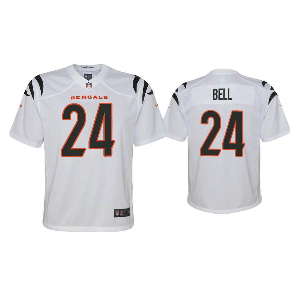 Youth 2021 Cincinnati Bengals #24 Vonn Bell White Game Jersey