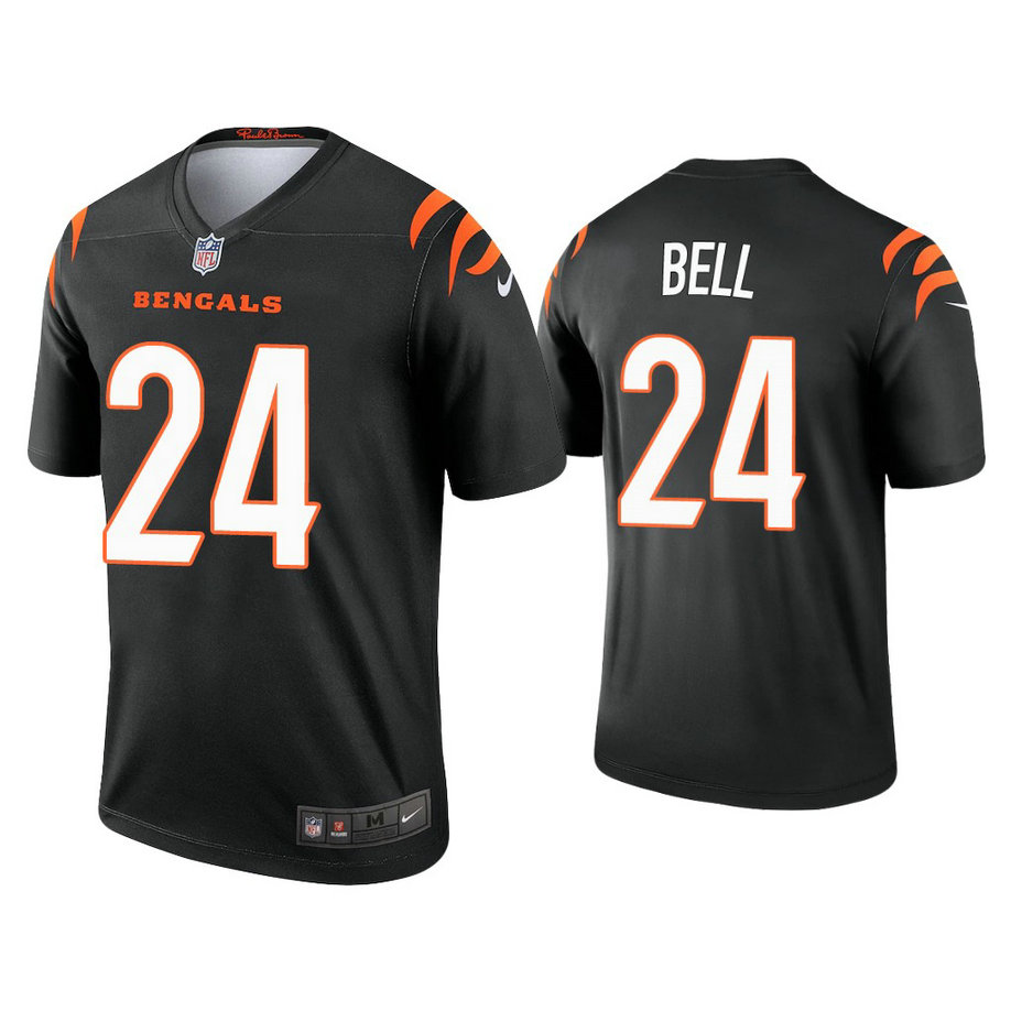 2021 Cincinnati Bengals #24 Vonn Bell Black Jersey With Super Bowl LVI Patch