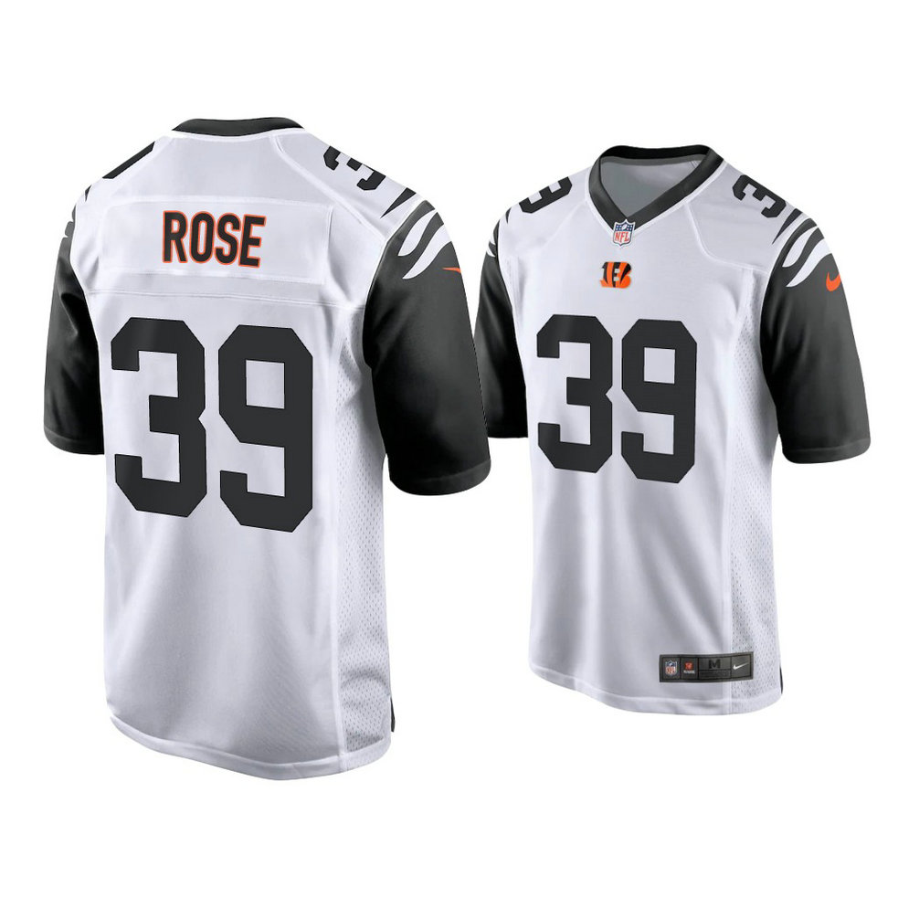 2021 Cincinnati Bengals #39 Winston Rose White Game Jersey