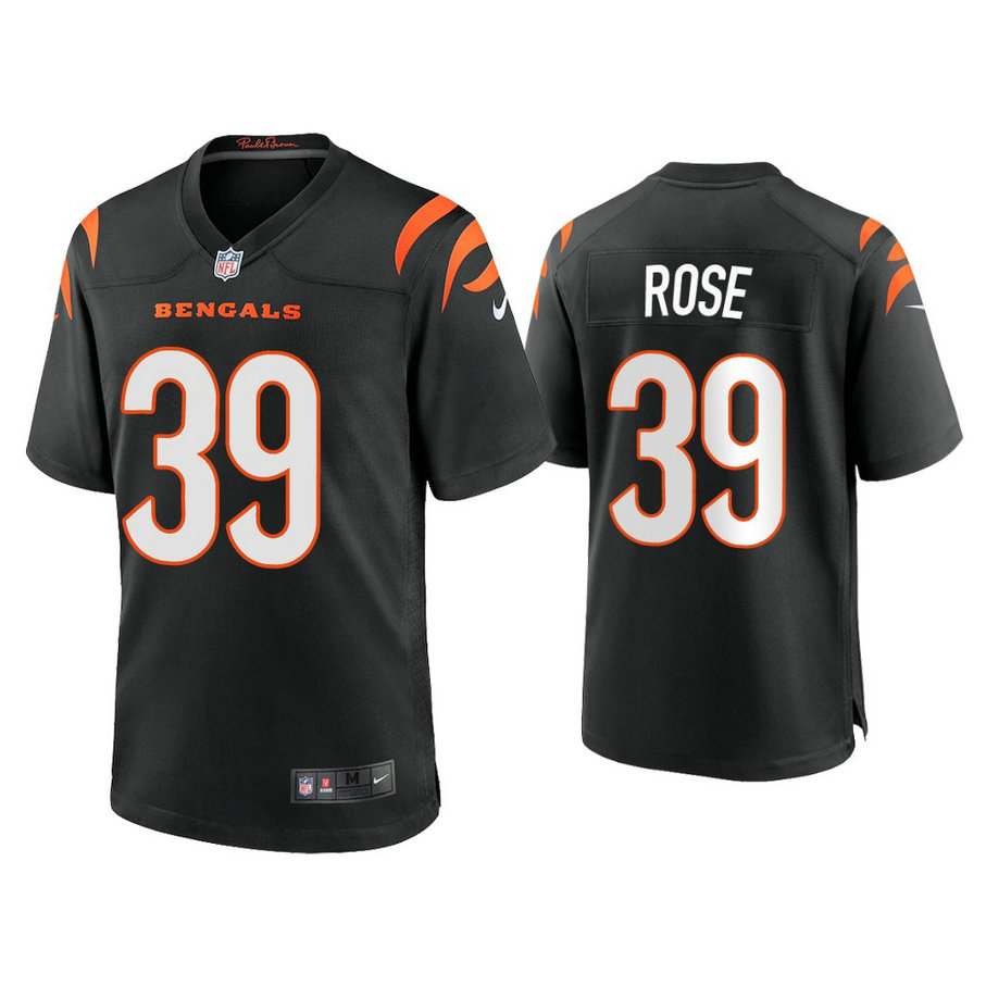 2021 Cincinnati Bengals #39 Winston Rose Black Game Jersey