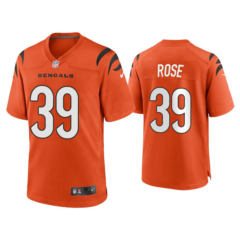2021 Cincinnati Bengals #39 Winston Rose Orange Game Jersey