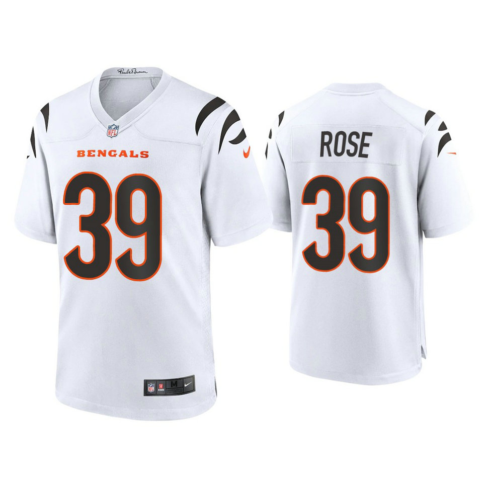 2021 Cincinnati Bengals #39 Winston Rose White Game Jersey