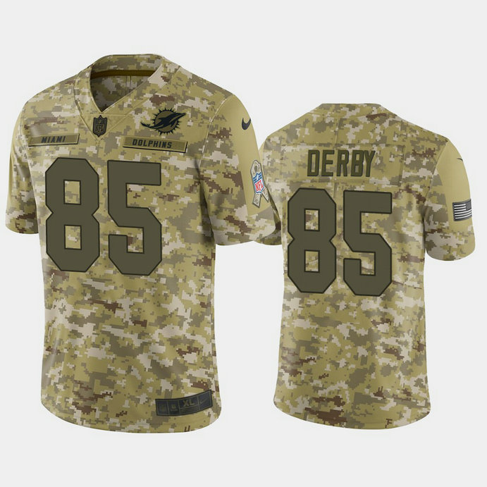 Miami Dolphins A.J. Derby #85 Camo Jersey 2018 Salute to Service