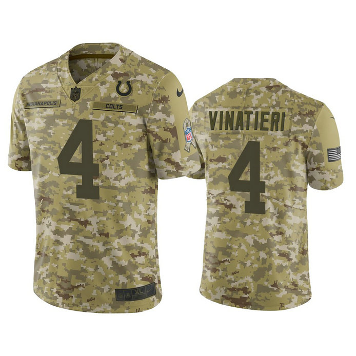 Indianapolis Colts Adam Vinatieri #4 2018 Salute to Service Limited Camo Jersey