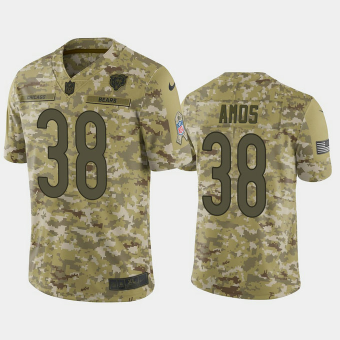 Chicago Bears Adrian Amos #38 2018 Salute to Service Limited Camo Jersey