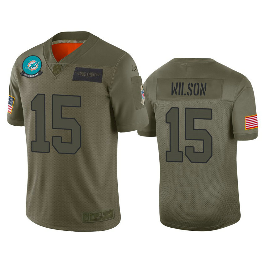 Miami Dolphins #15 Albert Wilson Camo 2019 Salute to Service Limited Jersey