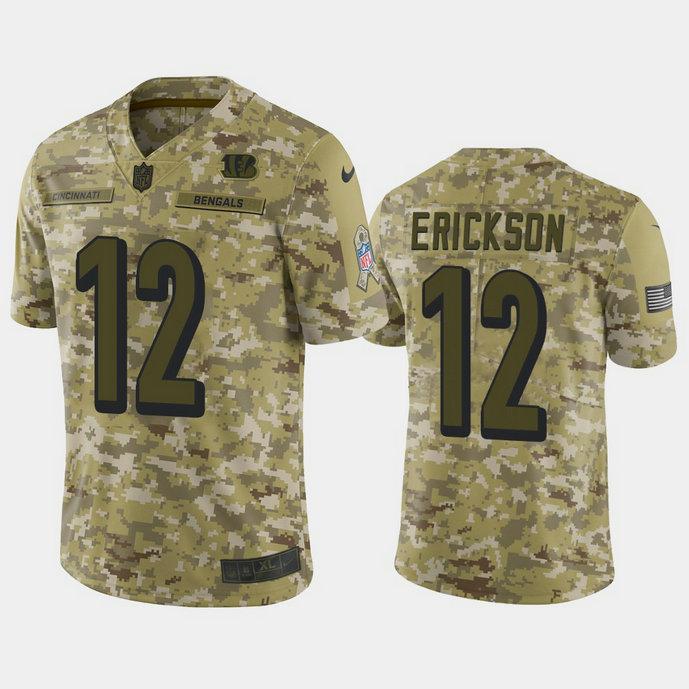 Cincinnati Bengals Alex Erickson #12 Camo Jersey 2018 Salute to Service