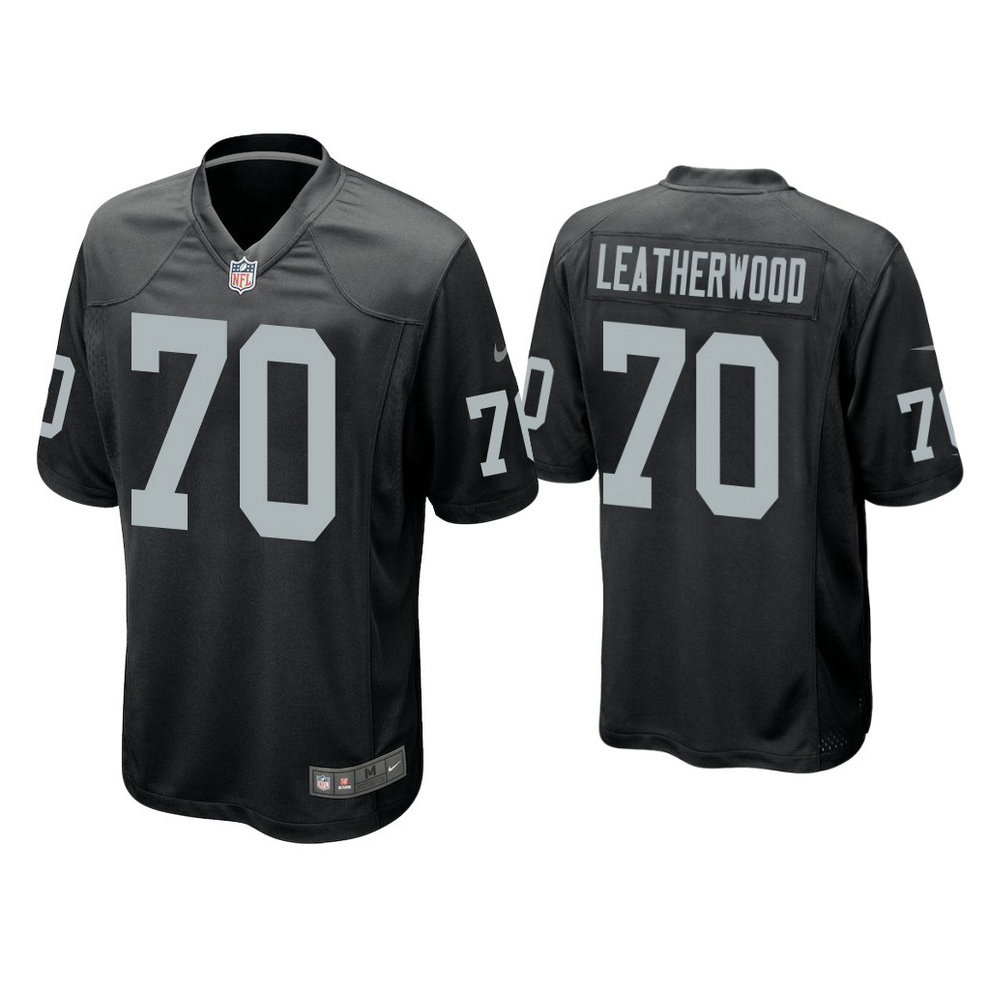 Las Vegas Raiders #70 Alex Leatherwood Black 2021 NFL Draft Game Jersey Las Vegas Raiders #70 Alex Leatherwood Black 2021 NFL Draft Game Jersey