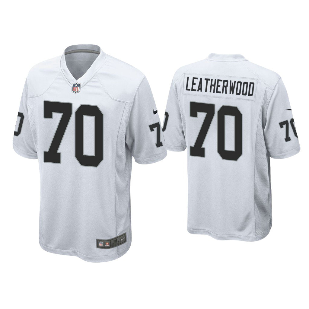 Las Vegas Raiders #70 Alex Leatherwood White 2021 NFL Draft Game Jersey Las Vegas Raiders #70 Alex Leatherwood White 2021 NFL Draft Game Jersey