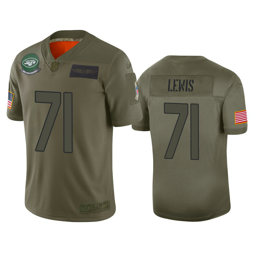 New York Jets #71 Alex Lewis Camo 2019 Salute to Service Limited Jersey New York Jets #71 Alex Lewis Camo 2019 Salute to Service Limited Jersey