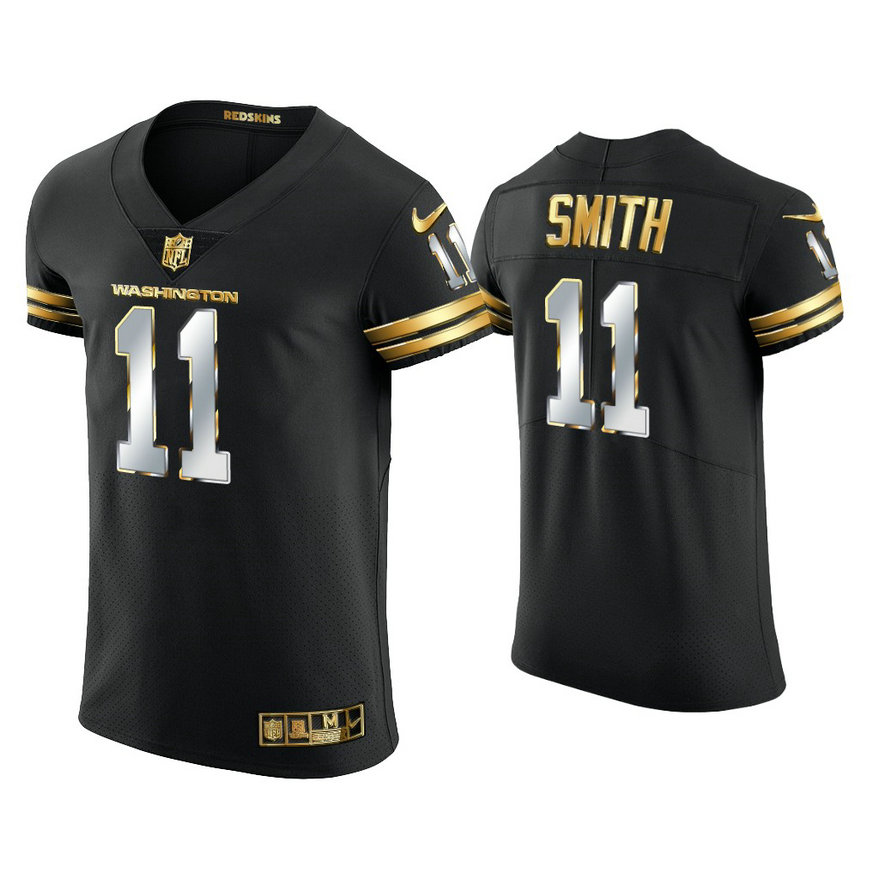 Washington Football Team #11 Alex Smith Black Golden Edition Vapor Elite Jersey Washington Football Team #11 Alex Smith Black Golden Edition Vapor Elite Jersey