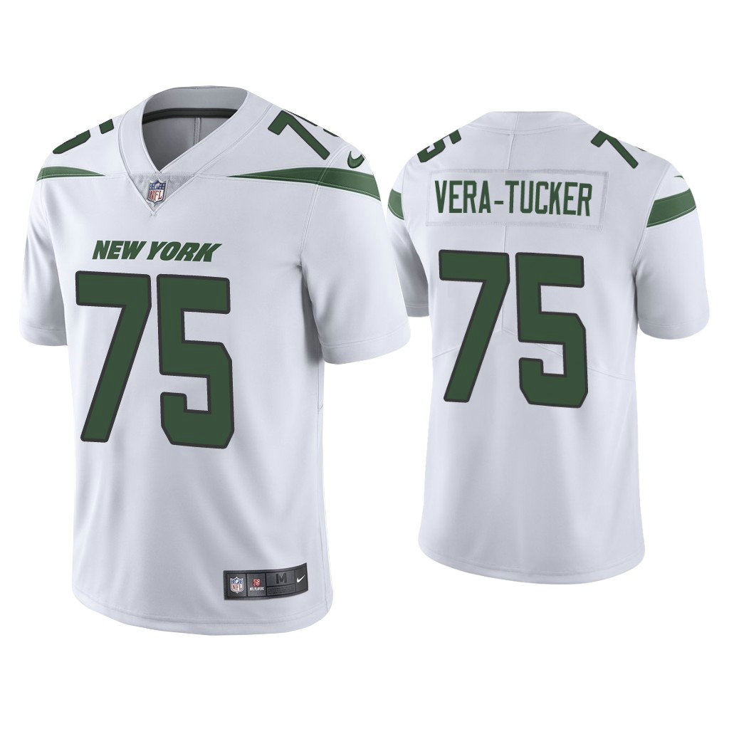 New York Jets #75 Alijah Vera-Tucker White 2021 NFL Draft Vapor Limited Jersey New York Jets #75 Alijah Vera-Tucker White 2021 NFL Draft Vapor Limited Jersey