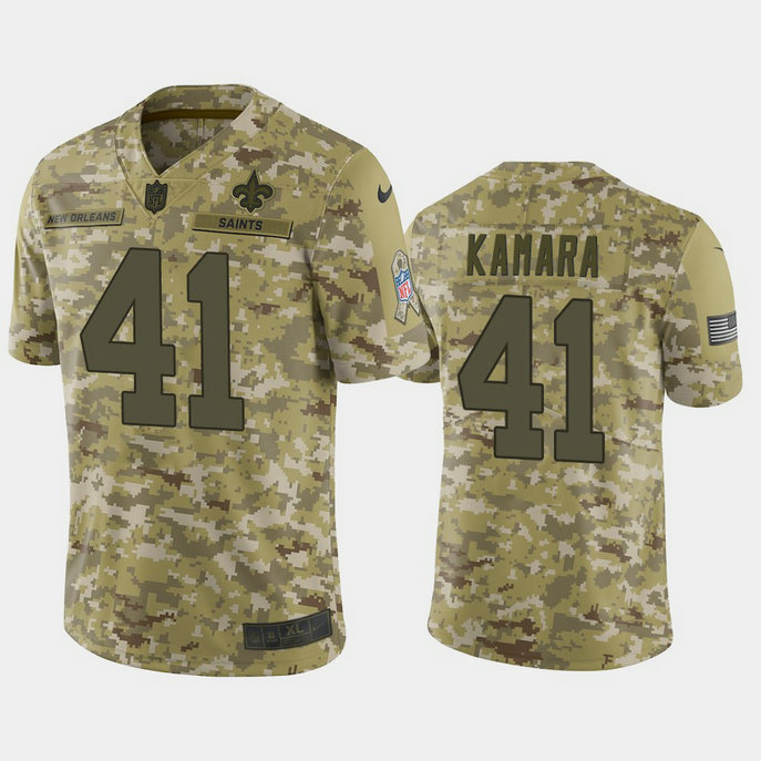 New Orleans Saints Alvin Kamara #41 2018 Salute to Service Limited Camo Jersey