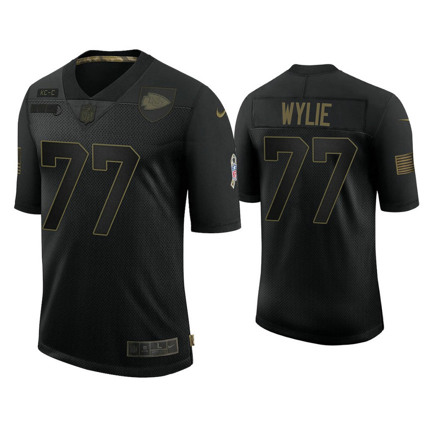 Kansas City Chiefs #77 Andrew Wylie Black 2020 Salute to Service Limited Jersey Kansas City Chiefs #77 Andrew Wylie Black 2020 Salute to Service Limited Jersey