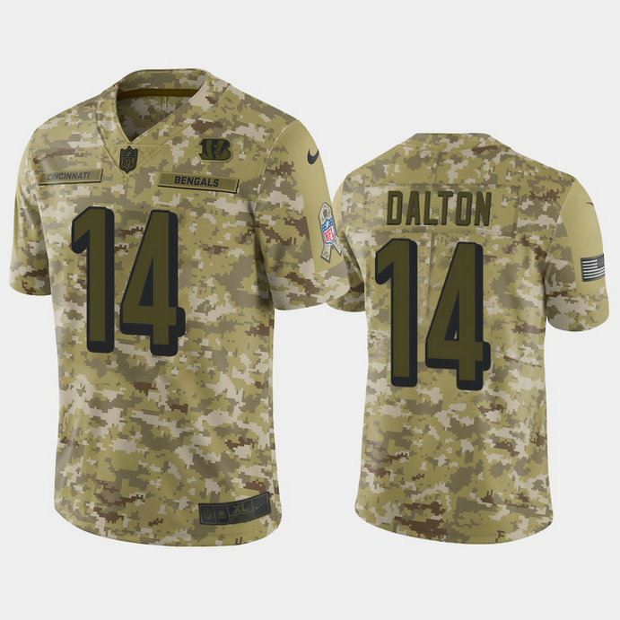 Cincinnati Bengals Andy Dalton #14 2018 Salute to Service Limited Camo Jersey Cincinnati Bengals Andy Dalton #14 2018 Salute to Service Limited Camo Jersey