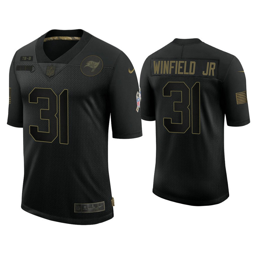 Tampa Bay Buccaneers #31 Antoine Winfield Jr. Black 2020 Salute to Service Limited Jersey