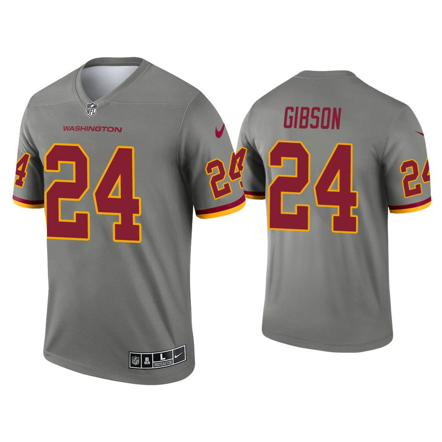 Washington Football Team #24 Antonio Gibson Steel Inverted Legend Jersey Washington Football Team #24 Antonio Gibson Steel Inverted Legend Jersey